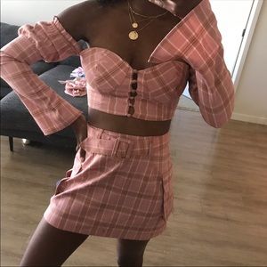 Pink Plaid Set Tobi